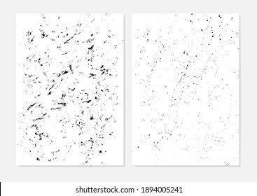 Set of vector grunge brushes strokes; paint strokes with a dry brush. Abstract ink blots