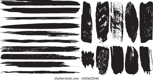 Set of vector grunge brushes in style