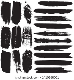 Set of vector grunge brushes in style
