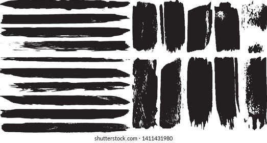 Set of vector grunge brushes in style