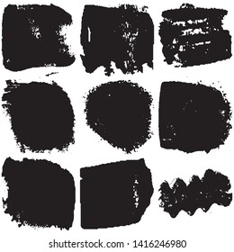 Set of vector grunge brushes in style