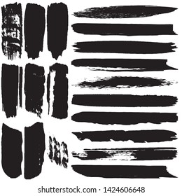 Set of vector grunge brushes in style