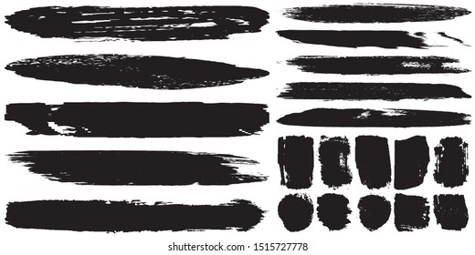 Set of vector grunge brushes in style