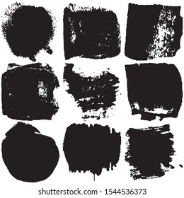 Set of vector grunge brushes in style