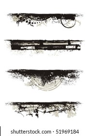 Set of vector grunge edges for your designs