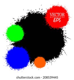 Set of vector grunge splashes