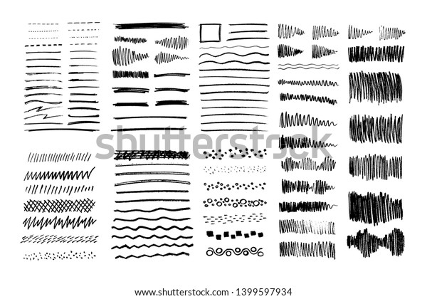 Set Vector Grungy Graphite Pencil Art Stock Vector (Royalty Free ...