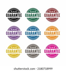 Set of Vector guarantee stamp