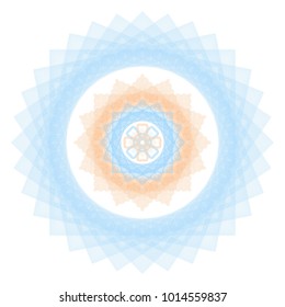 Set of vector guilloche decorative elements good for diploma, banknote and document background