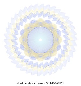 Set of vector guilloche decorative elements good for diploma, banknote and document background