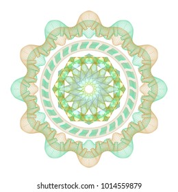 Set of vector guilloche decorative elements good for diploma, banknote and document background
