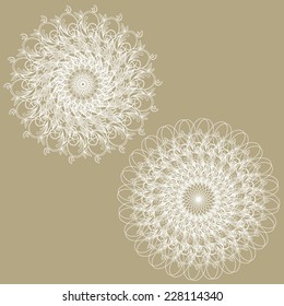 Set of Vector Guilloche Rosettes Certificate or Diplomas, Decorative Elements