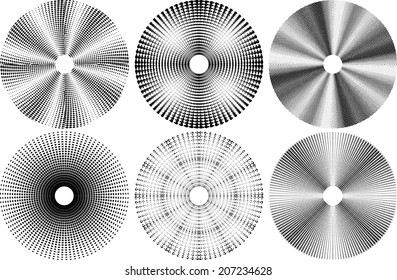 set of vector halftone dots. Black dots on white background.
