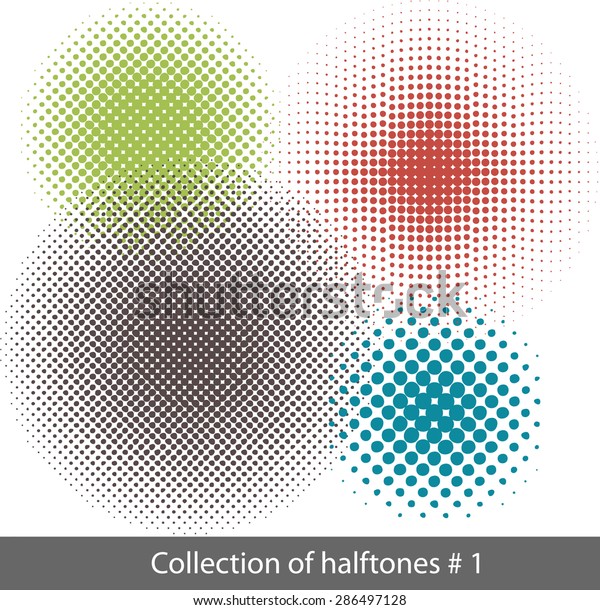 Set Vector Halftones Backgrounds Halftone Patterns Stock Vector Royalty Free 286497128 0864