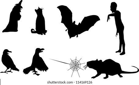 Set of Vector Halloween Design Elements