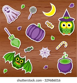 Set of vector Halloween elements