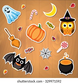Set of vector Halloween elements