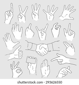 Set of Vector Hand