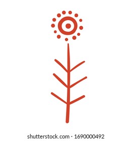 Set von Vektorillustration handgezeichnet dekorative stylisierte Schwarz-Weiß-Kinderblumen. Doodle-Stil, grafische Illustration. Dekorativ süß. Design für Kinderfarben. Einzeln auf weißem Hintergrund.