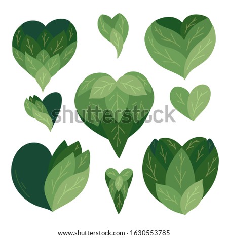 Similar – Image, Stock Photo Heart made of trees in rapeseed field, aerial view