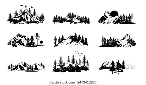 3 Pine Tree PS Brushes - Photoshop brushes