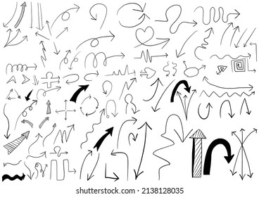Set of vector hand drawning arrows.directions signs or symbols,arrow,firework,bow,tail, heart, set,line ,love,speech bubble,pointer,Vector hand drawning arrows and direction concept.