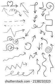 Set of vector hand drawning arrows.directions signs or symbols,arrow,firework,bow,tail, heart, set,line ,love,speech bubble,pointer,Vector hand drawning arrows and direction concept.