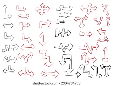 Set of vector hand drawning arrows.directions signs or symbols,arrow,firework,bow,tail, heart, set,line ,love,speech bubble,pointer,Vector hand drawning arrows and direction concept.
