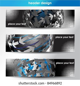 set of vector headers