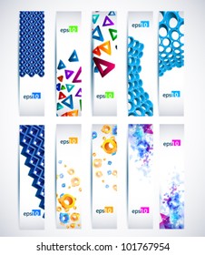 A set of vector headers and banners