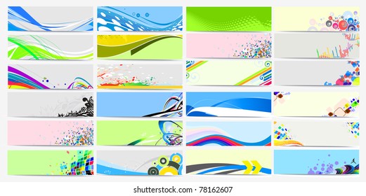 set of vector headers collections