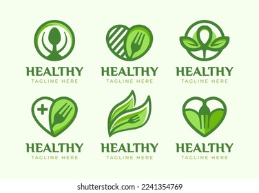Plantilla del logotipo de Vector Healthy