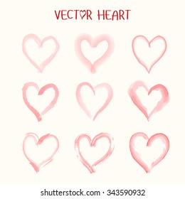 Set of  vector heart icon. Valentine's Day. 