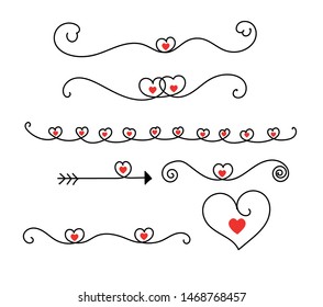 Pattern Valentines Day Simple Line Seamless Stock Vector (Royalty Free ...