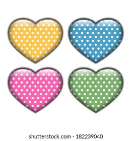 Set of vector hearts