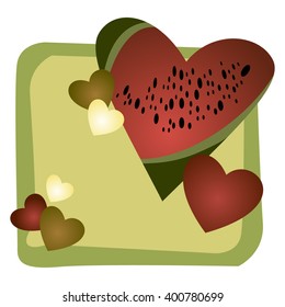 set of vector hearts on transparent background