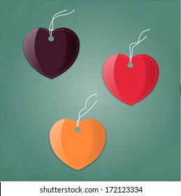 set of vector hearts, Valentine's Day