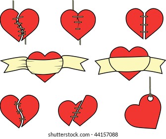  A set of vector hearts for the Valentine's Day