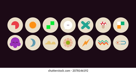 Set of Vector highlight covers. Abstract backgrounds. Trendy vector illustration.