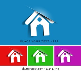set of vector home icon design with isolated.