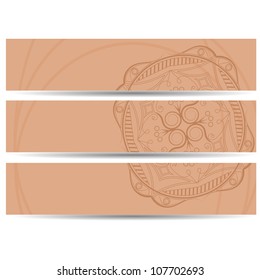 set of vector horizontal banners hand drawing. EPS10