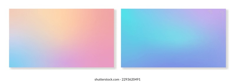 Set of vector horizontal gradient backgrounds with soft transitions. For covers, business cards, posters and other projects.