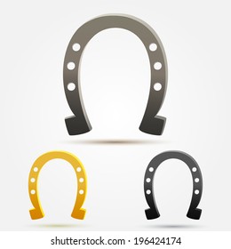 Set of vector Horseshoe icons