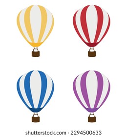 Set of Vector Hot air balloon