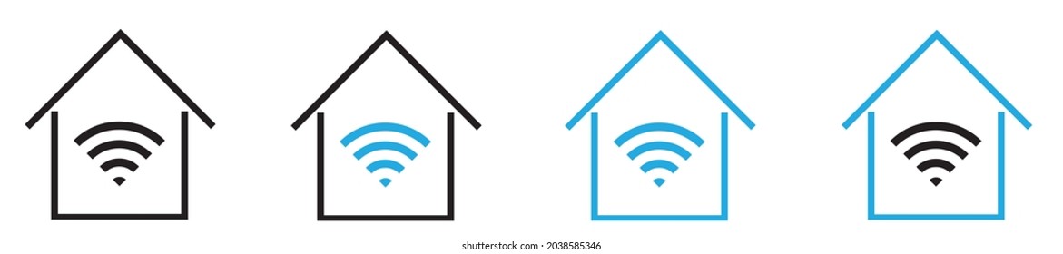 Mit Vektorhaus Wi-Fi ausgestattet. WLAN-Symbole