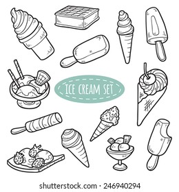 Set of vector ice cream