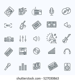 Set of vector icon graphic for Music