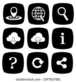 Set of  vector icon. internet sign