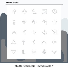 set vector icons about arrow