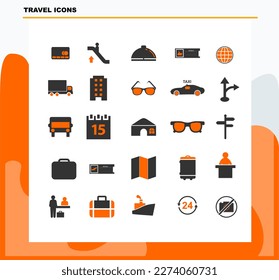 set vector icons about travel